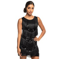 Luxe Jaren 20 Flapper Chicago Zwart Vrouw Kostuum