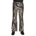Shiny Metallic Discobroek Zilver Man