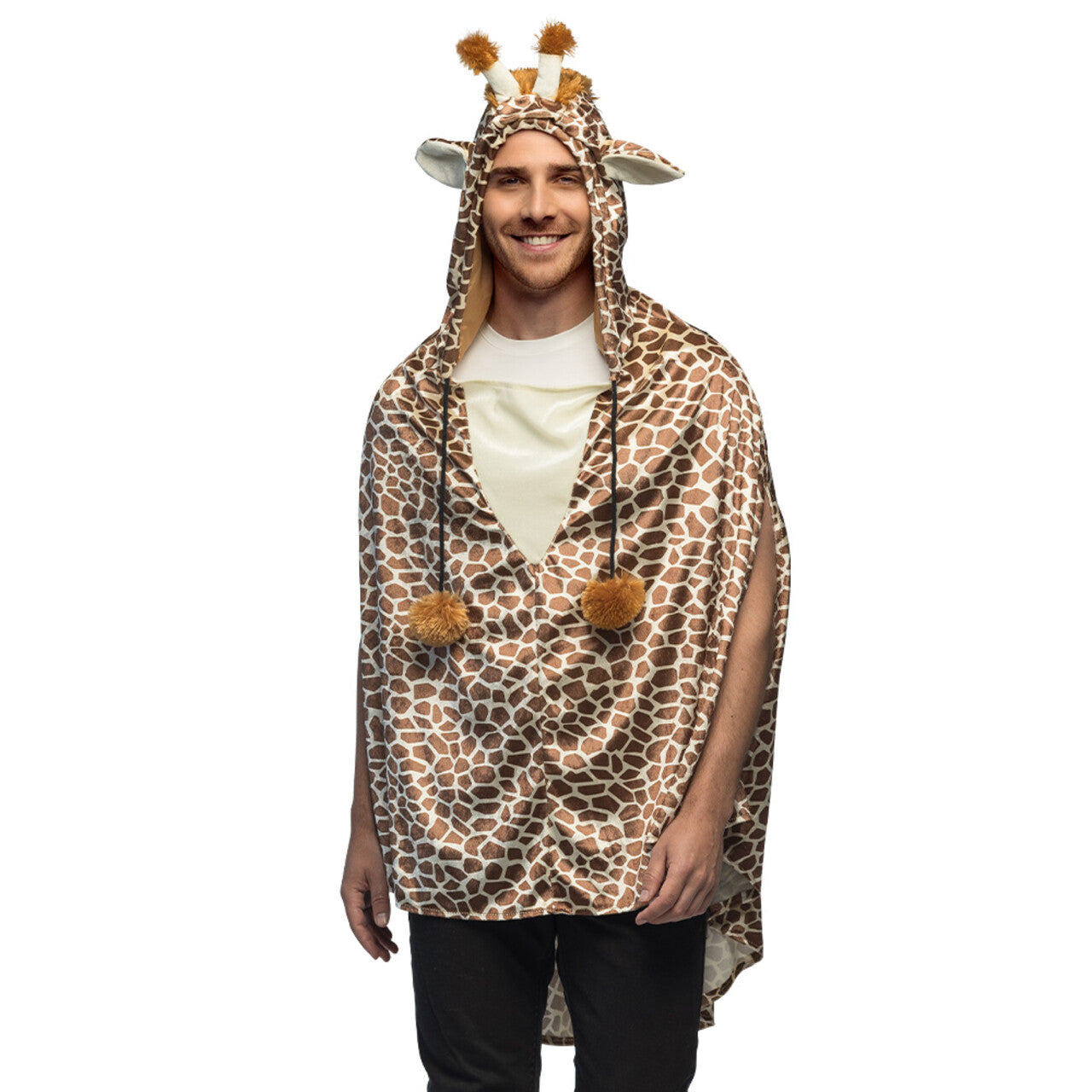 Op deze afbeelding zie je een Kostuums, van het merk Boland. Poncho Geer De Giraffe Kostuum