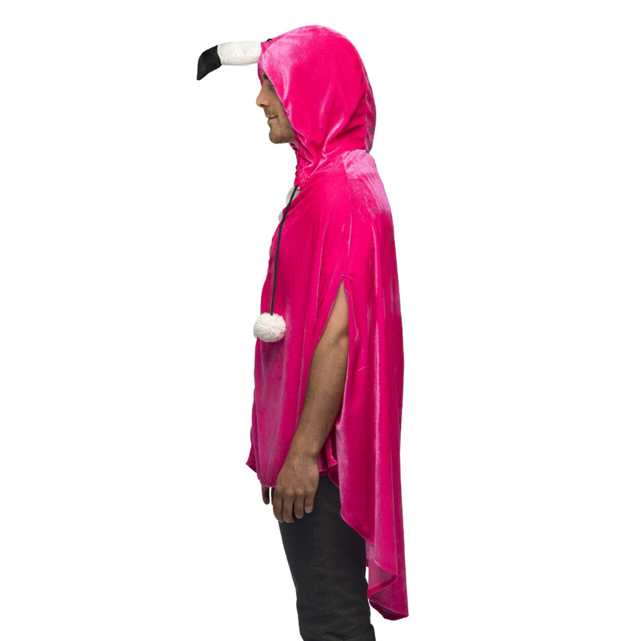 Op deze afbeelding zie je een Kostuums, van het merk Boland. Poncho Megaroze Flamingo Kostuum