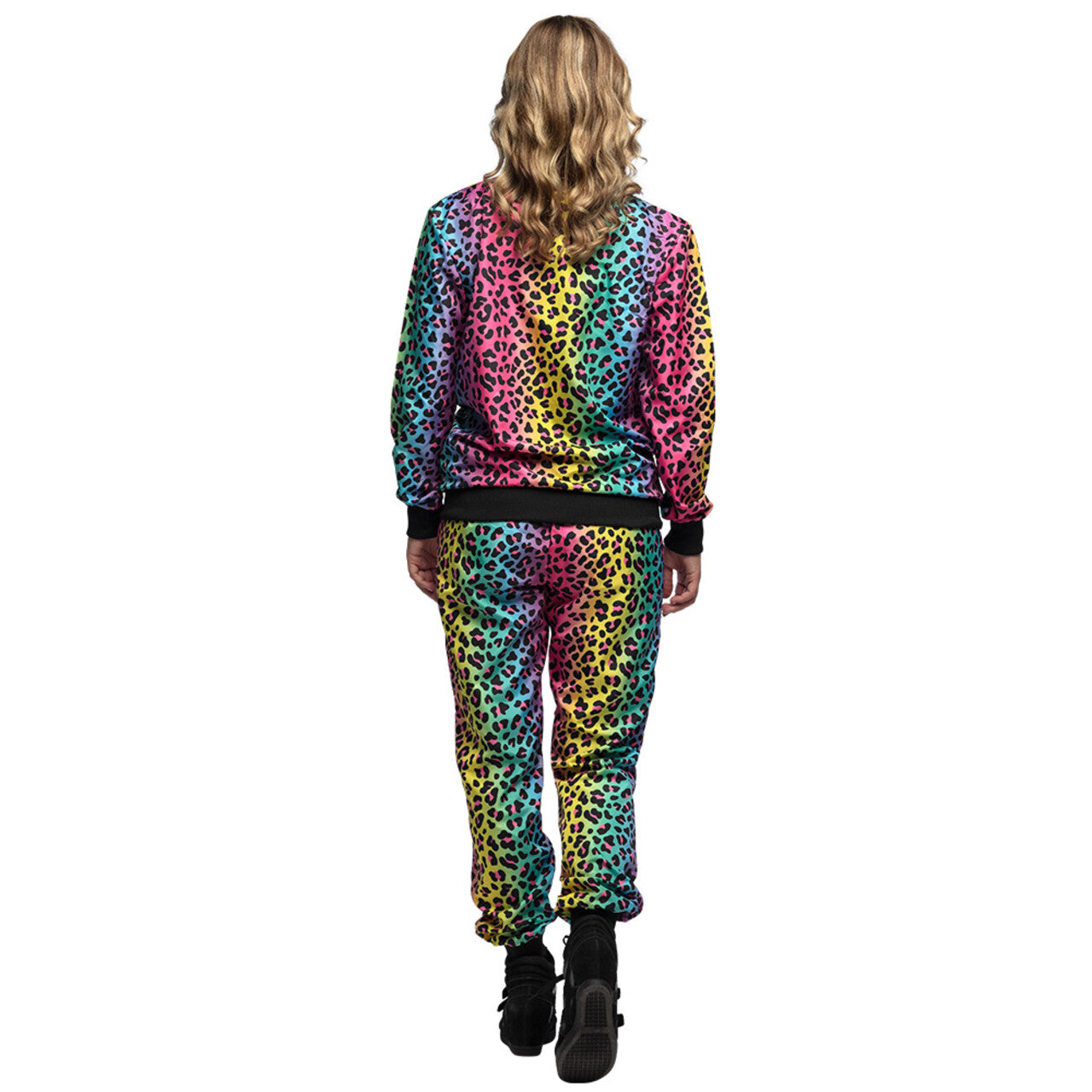 Op deze afbeelding zie je een Kostuums, van het merk Boland. Trainingspak Regenboogpanter Babe Vrouw Kostuum