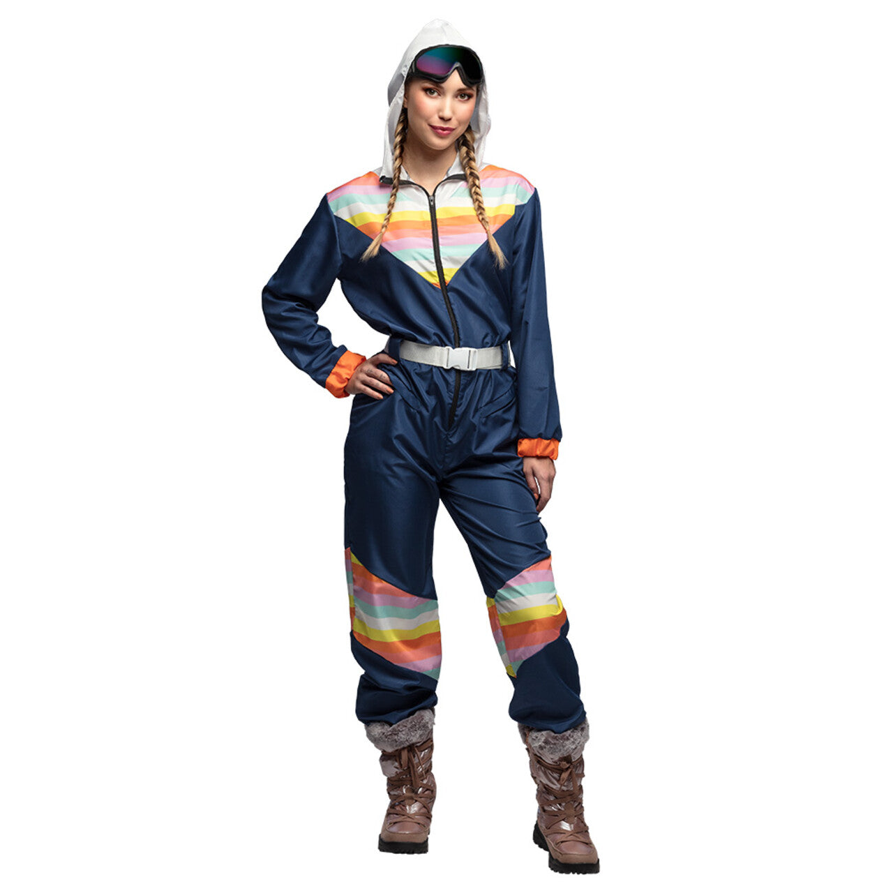 Op deze afbeelding zie je een Kostuums, van het merk Boland. Oldschool Skipak 80s Helga Vrouw Kostuum