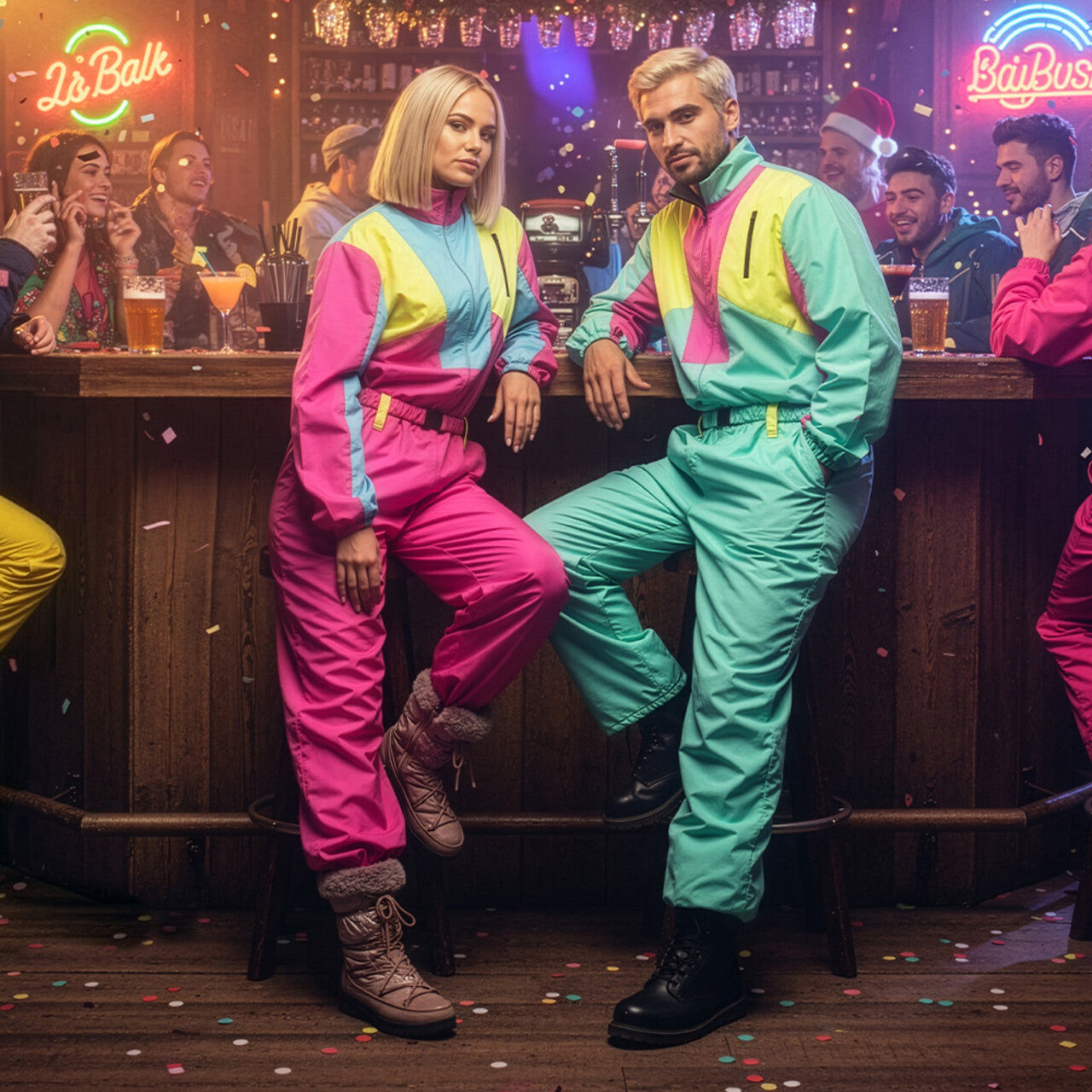 Op deze afbeelding zie je een Kostuums, van het merk Boland. Skipak Snow Glow Babe (S) Vrouw Kostuum