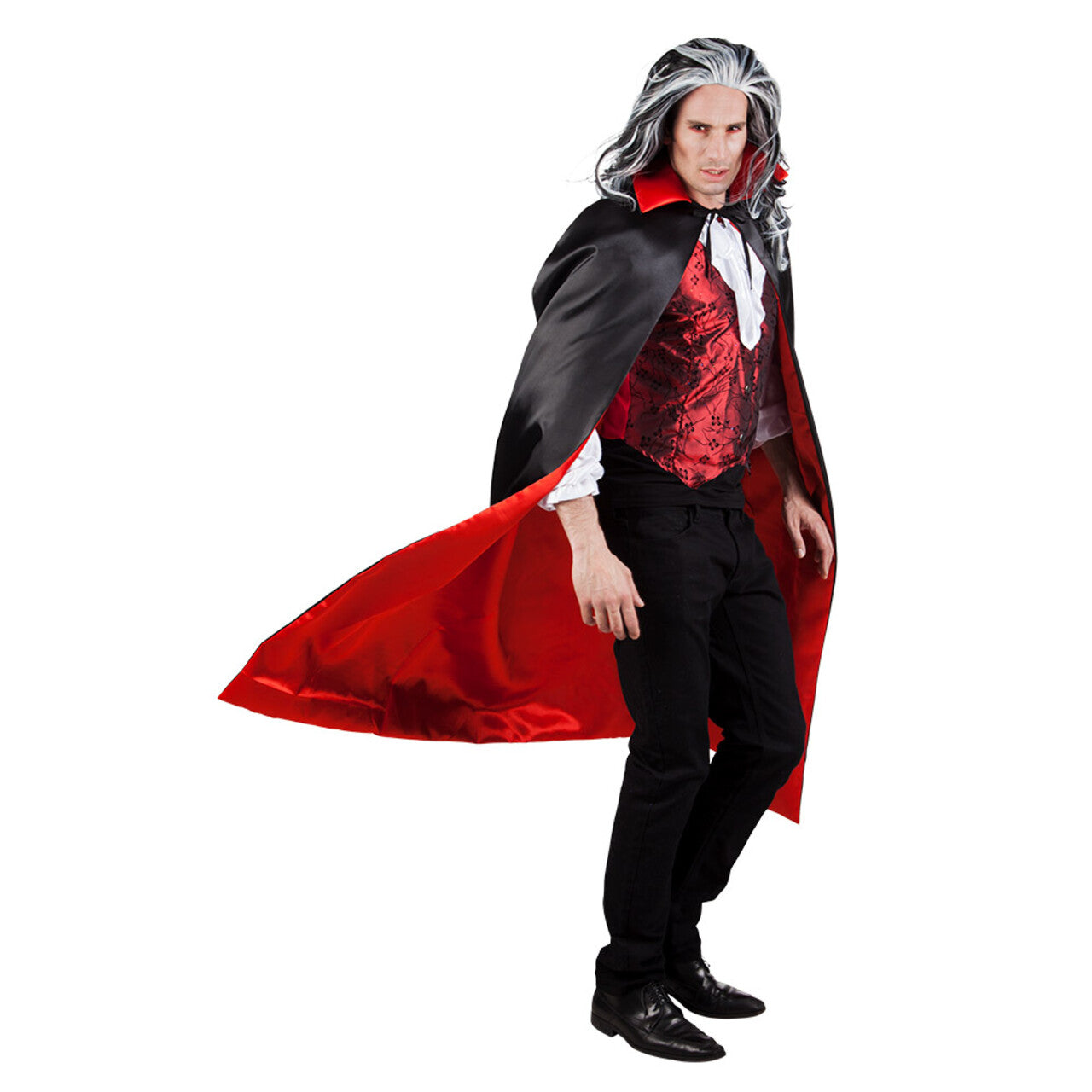 Op deze afbeelding zie je een Accessoires, van het merk Boland. Lange Cape Zwartrood Omkeerbaar