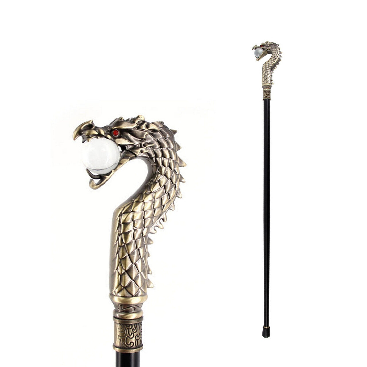 Op deze afbeelding zie je een Accessoires, van het merk Chaks. Metal Cane Dragon With Ball