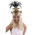 Hoofdband Zomercarnaval Goud Met Veren