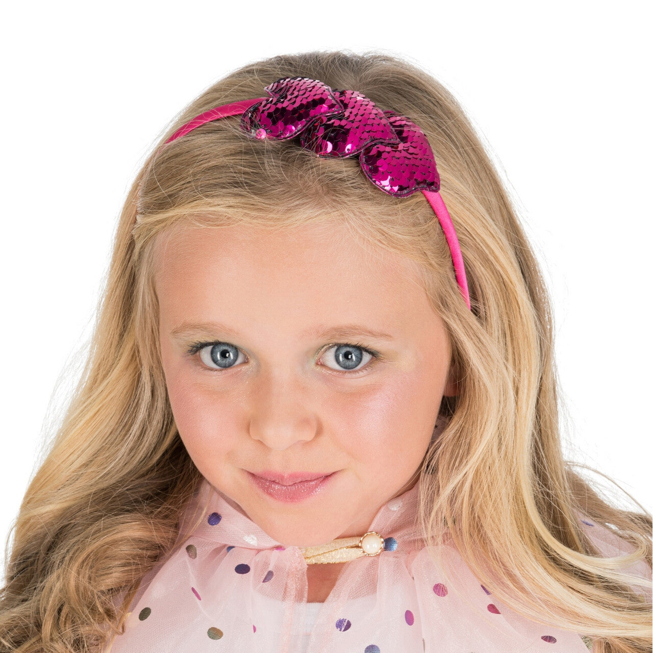 Op deze afbeelding zie je een Accessoires, van het merk Chaks. Haarband Met Pailletten Hartjes Roze