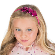 Op deze afbeelding zie je een Accessoires, van het merk Chaks. Haarband Met Pailletten Hartjes Roze