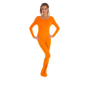 Op deze afbeelding zie je een Kostuums, van het merk Chaks. Body Lange Mouwen Oranje Vrouw