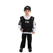 Op deze afbeelding zie je een Kostuums, van het merk Chaks. Serieuze Fbi Agent Kind Kostuum