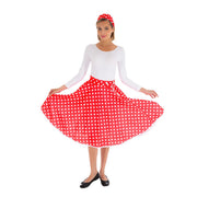 Op deze afbeelding zie je een Kostuums, van het merk Chaks. Rock N Roll Rosa Rockalot Rok En Hoofdband Rood Vrouw