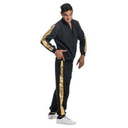 Op deze afbeelding zie je een Kostuums, van het merk Chaks. Rapper Mc Goldstar Man Kostuum