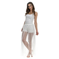 Witte Maxi Rok Summer Festival Vrouw Kostuum