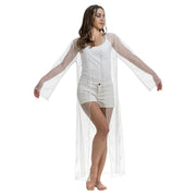 Op deze afbeelding zie je een Kostuums, van het merk Chaks. Witte Doorzichtige Summer Festival Vest Vrouw Kostuum