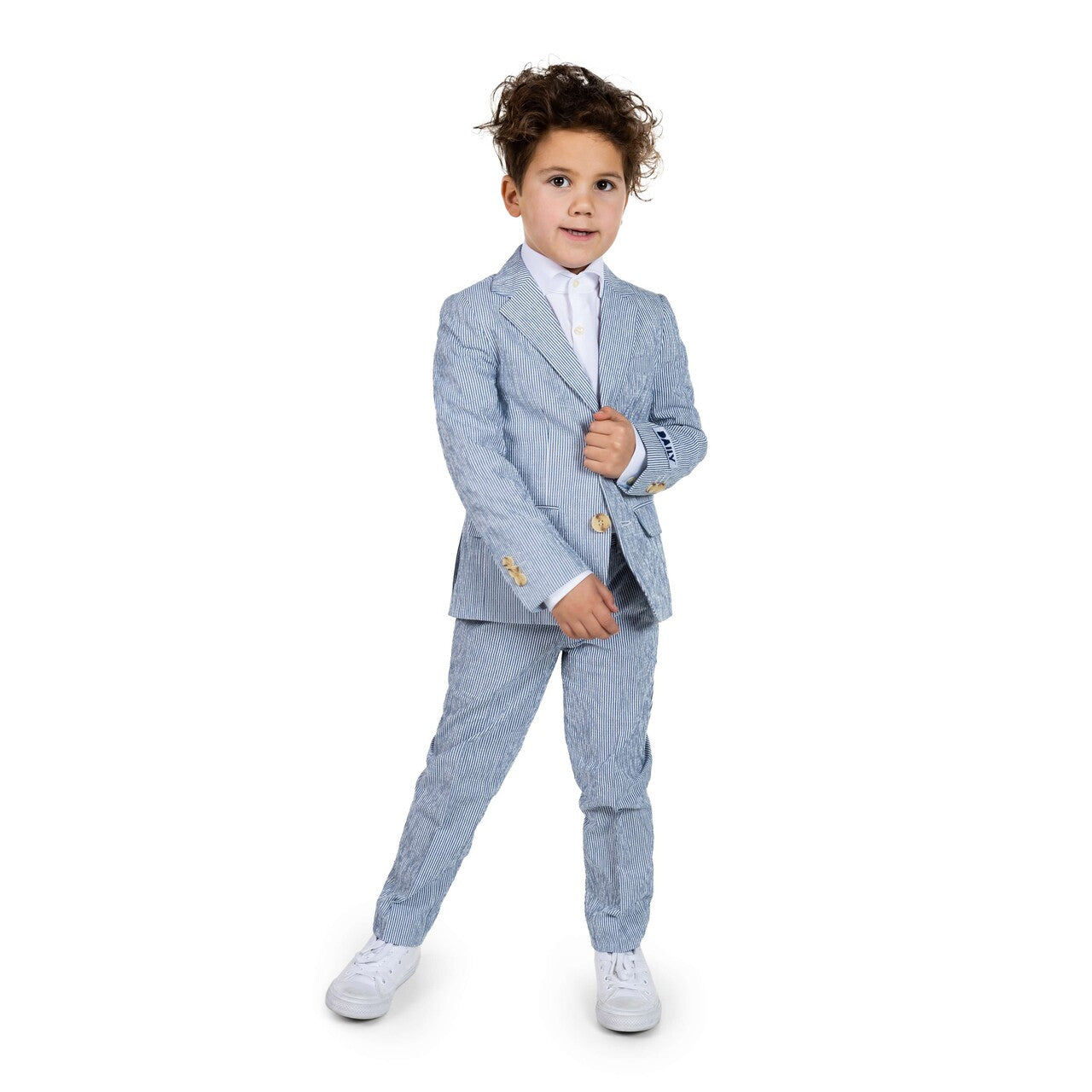 Op deze afbeelding zie je een Kostuums, van het merk Opposuits. Boys Daily Seer Sucker Jongen Kostuum