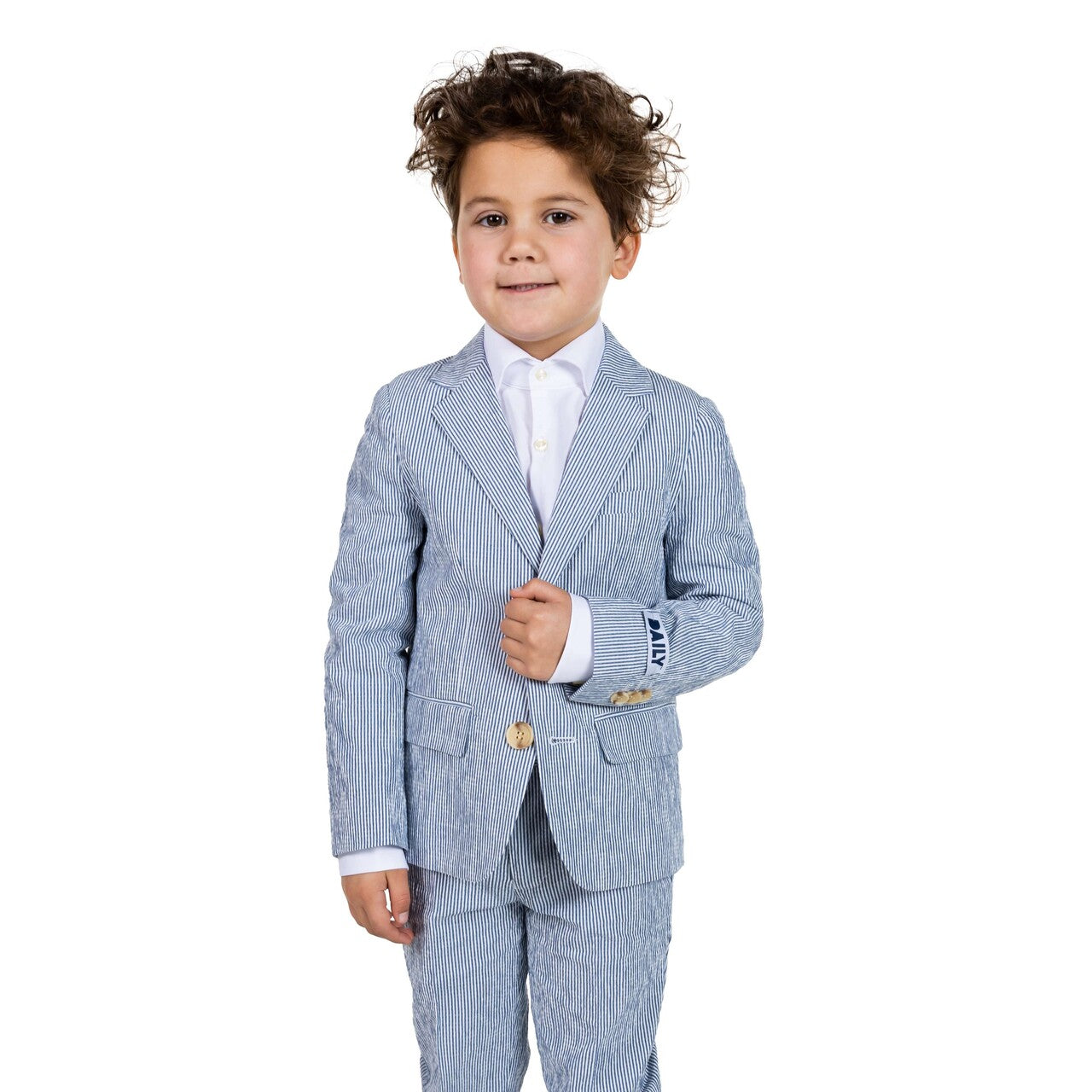Op deze afbeelding zie je een Kostuums, van het merk Opposuits. Boys Daily Seer Sucker Jongen Kostuum