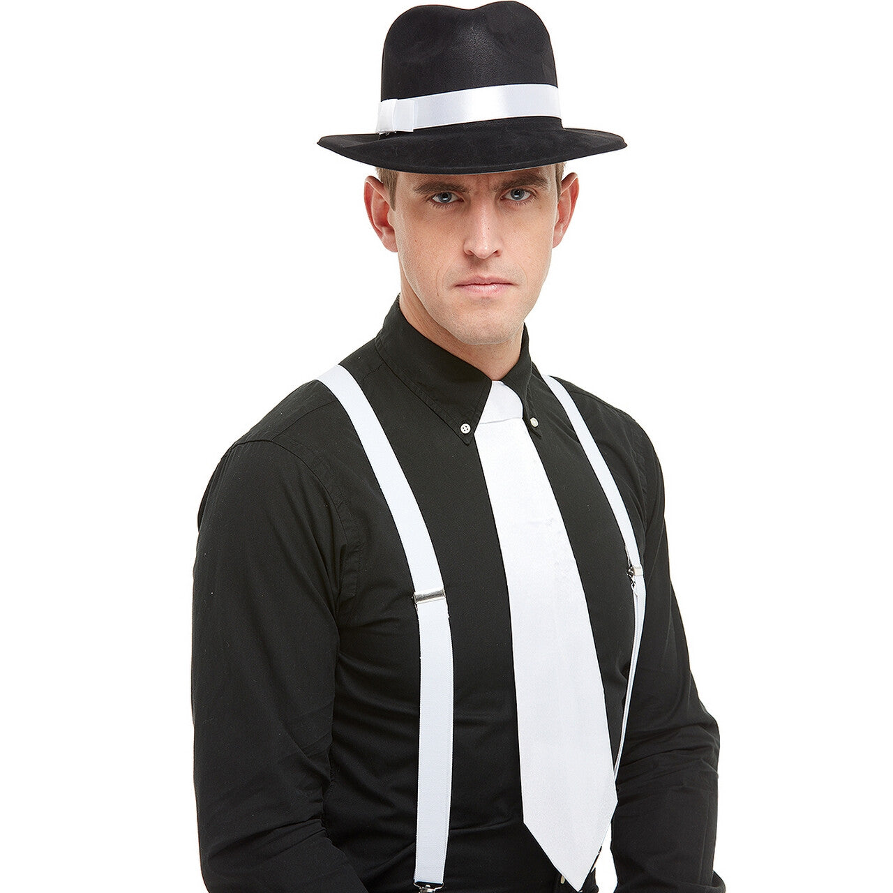 Op deze afbeelding zie je een Accessoires, van het merk Funidelia. Witte Stropdas Gangster Bruidegom Matteo