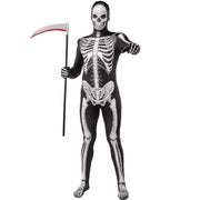 Op deze afbeelding zie je een Kostuums, van het merk Funidelia. Second Skin Skeleton Man Kostuum