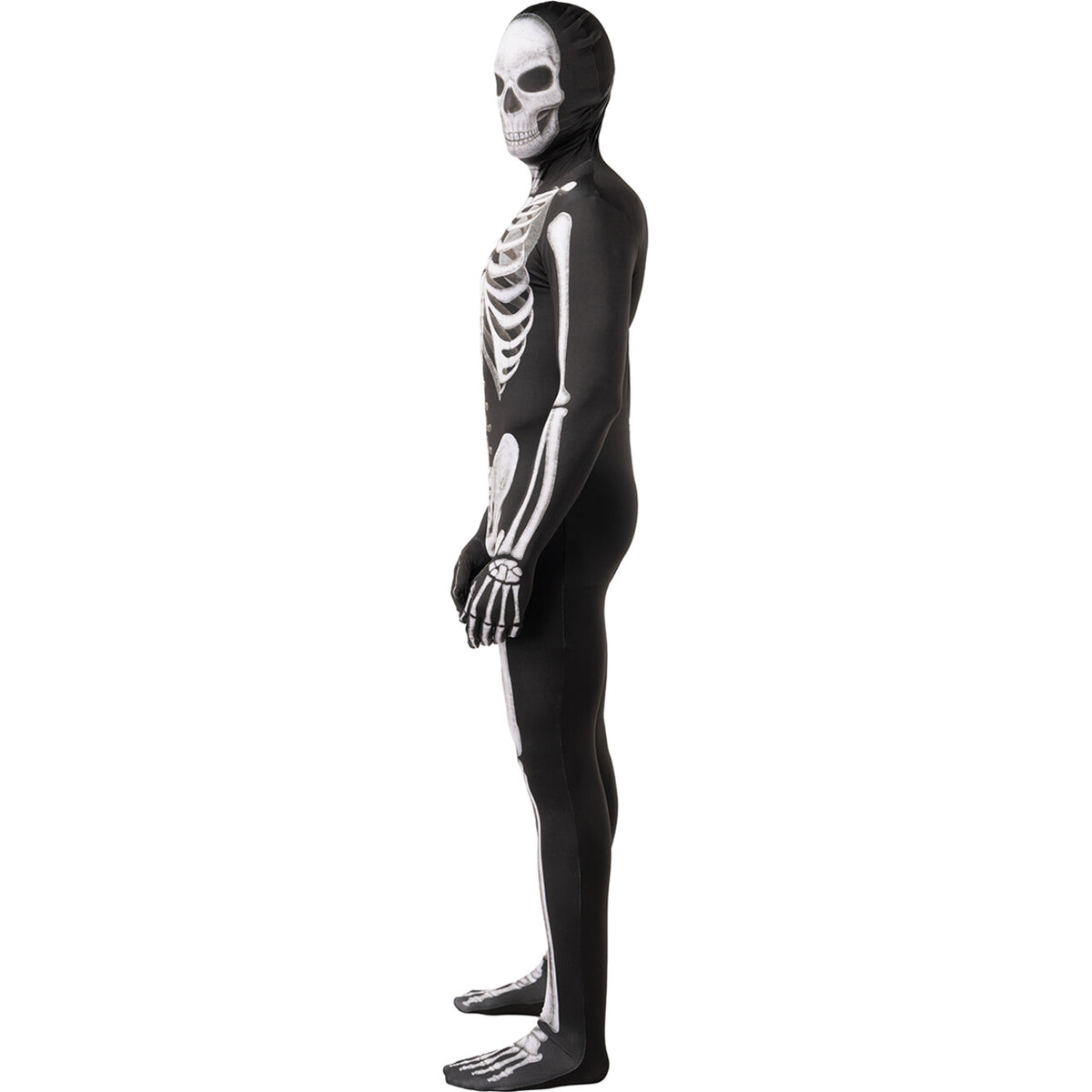Op deze afbeelding zie je een Kostuums, van het merk Funidelia. Second Skin Skeleton Man Kostuum
