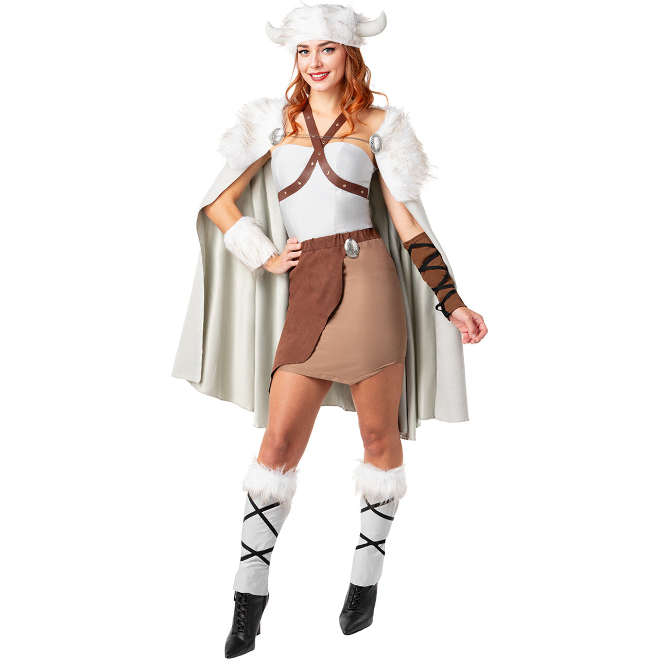 Op deze afbeelding zie je een Kostuums, van het merk Funidelia. Sexy Viking Valkyrie Vrouw Kostuum