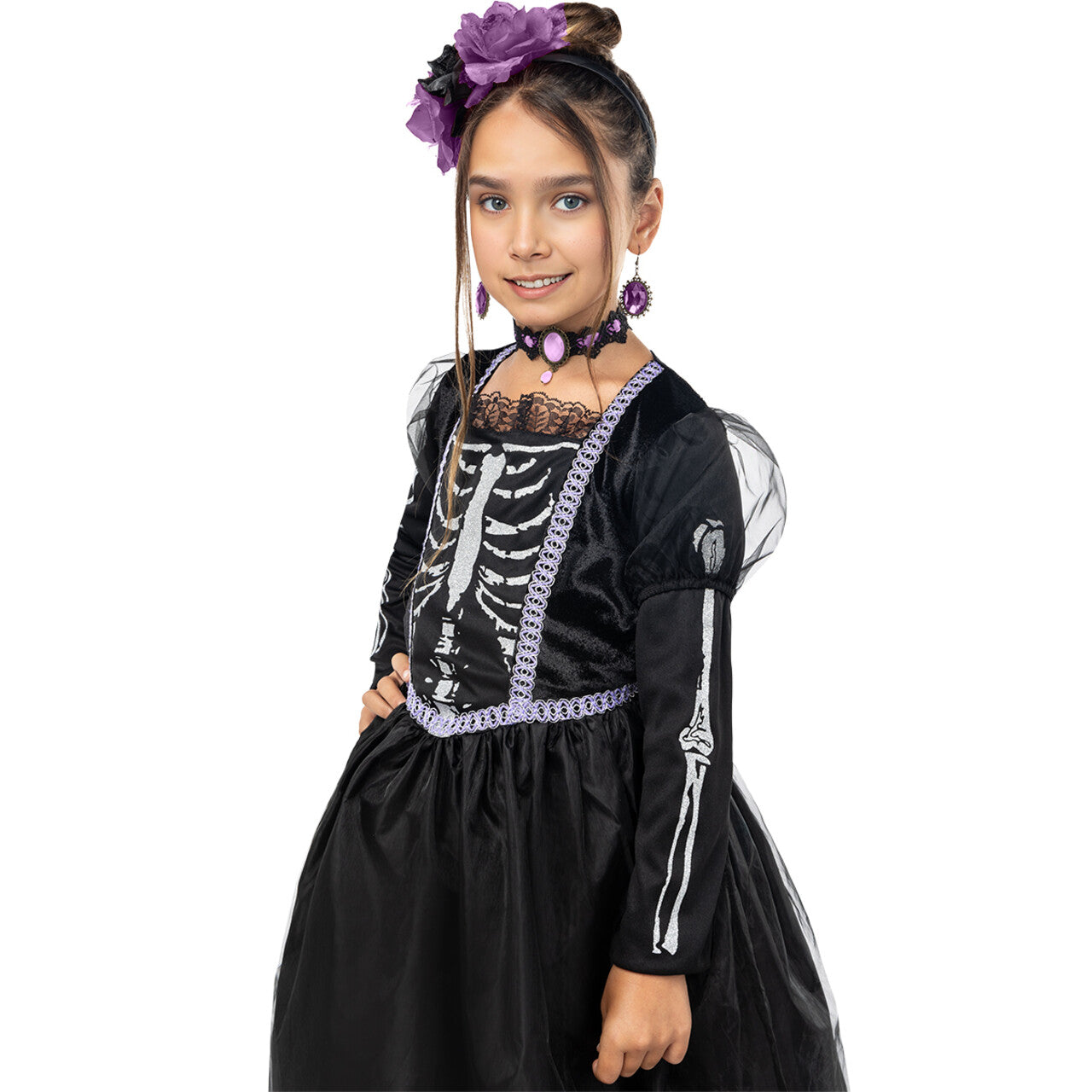 Op deze afbeelding zie je een Kostuums, van het merk Funidelia. Catrina Day Of The Dead Meisje Kostuum