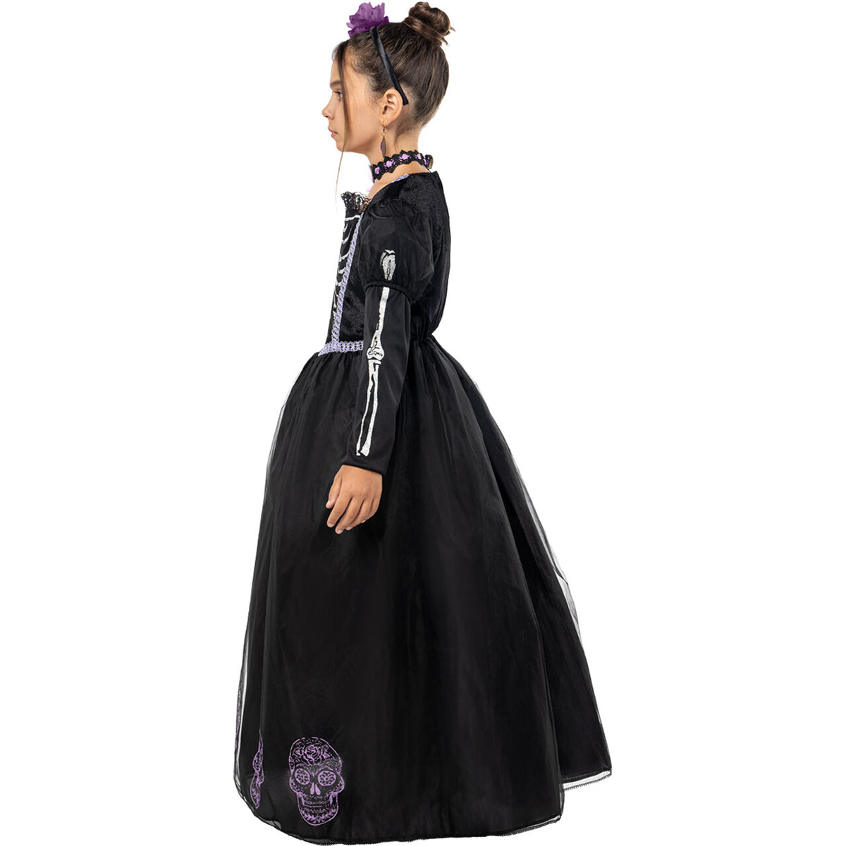 Op deze afbeelding zie je een Kostuums, van het merk Funidelia. Catrina Day Of The Dead Meisje Kostuum