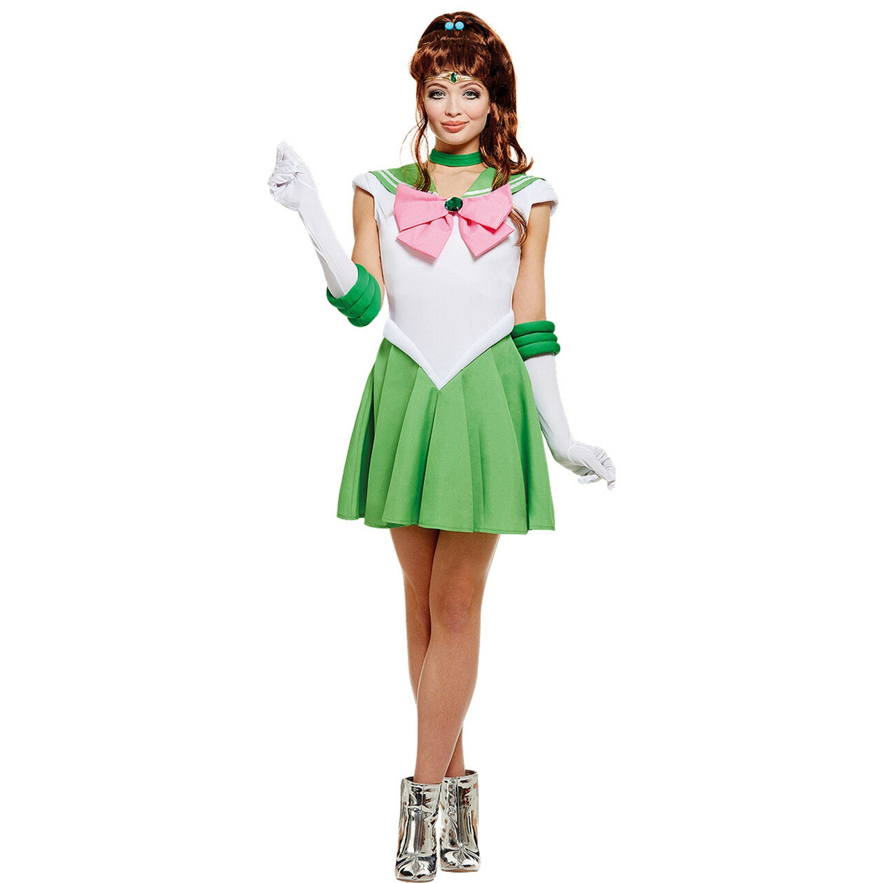 Op deze afbeelding zie je een Kostuums, van het merk Funidelia. Jupiter Sailor Moon Vrouw Kostuum