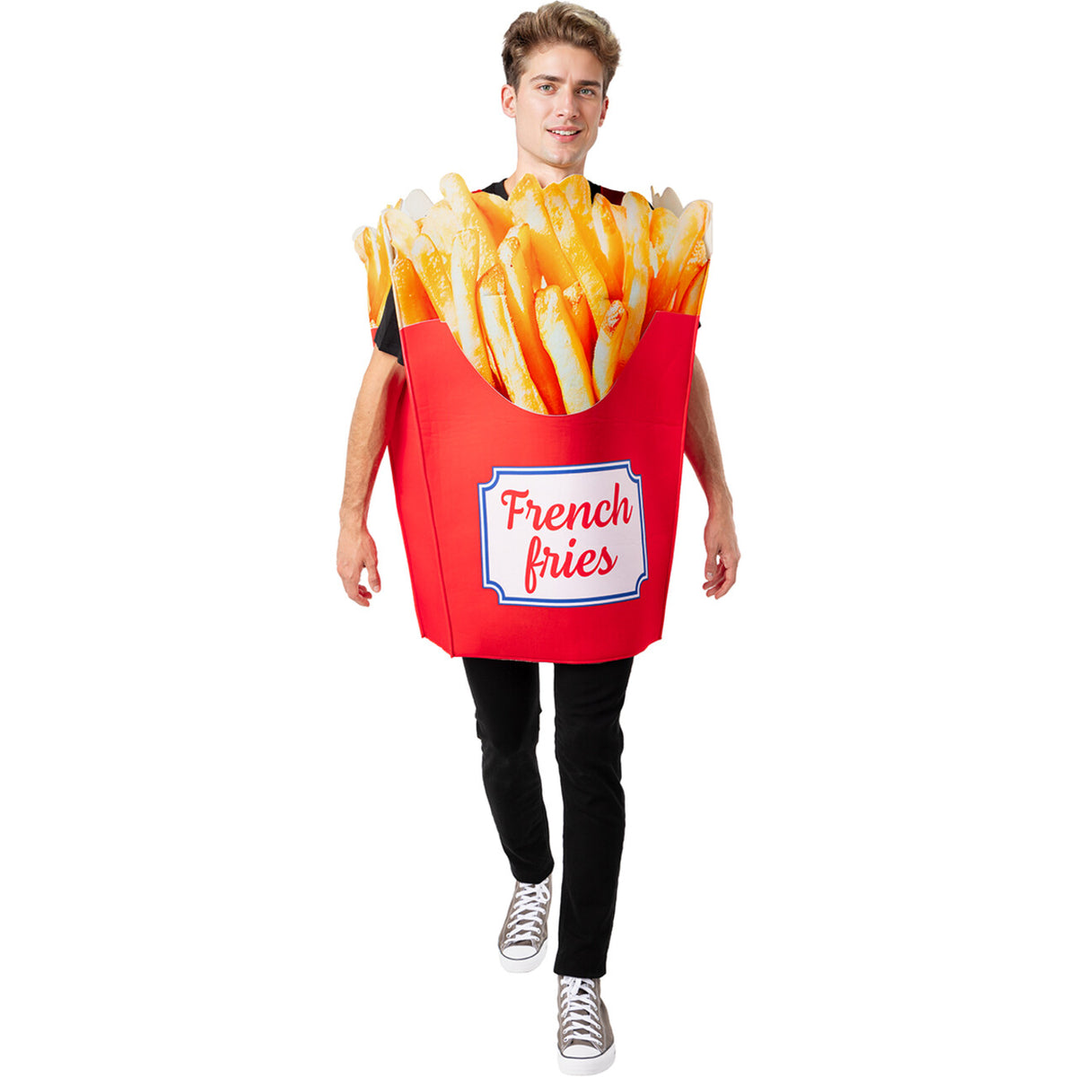 Op deze afbeelding zie je een Kostuums, van het merk Funidelia. French Fries Unisex Kostuum