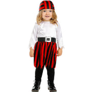 Op deze afbeelding zie je een Kostuums, van het merk Funidelia. Kleine Boekanier Kind Piraat Rood-Wit Kind Kostuum