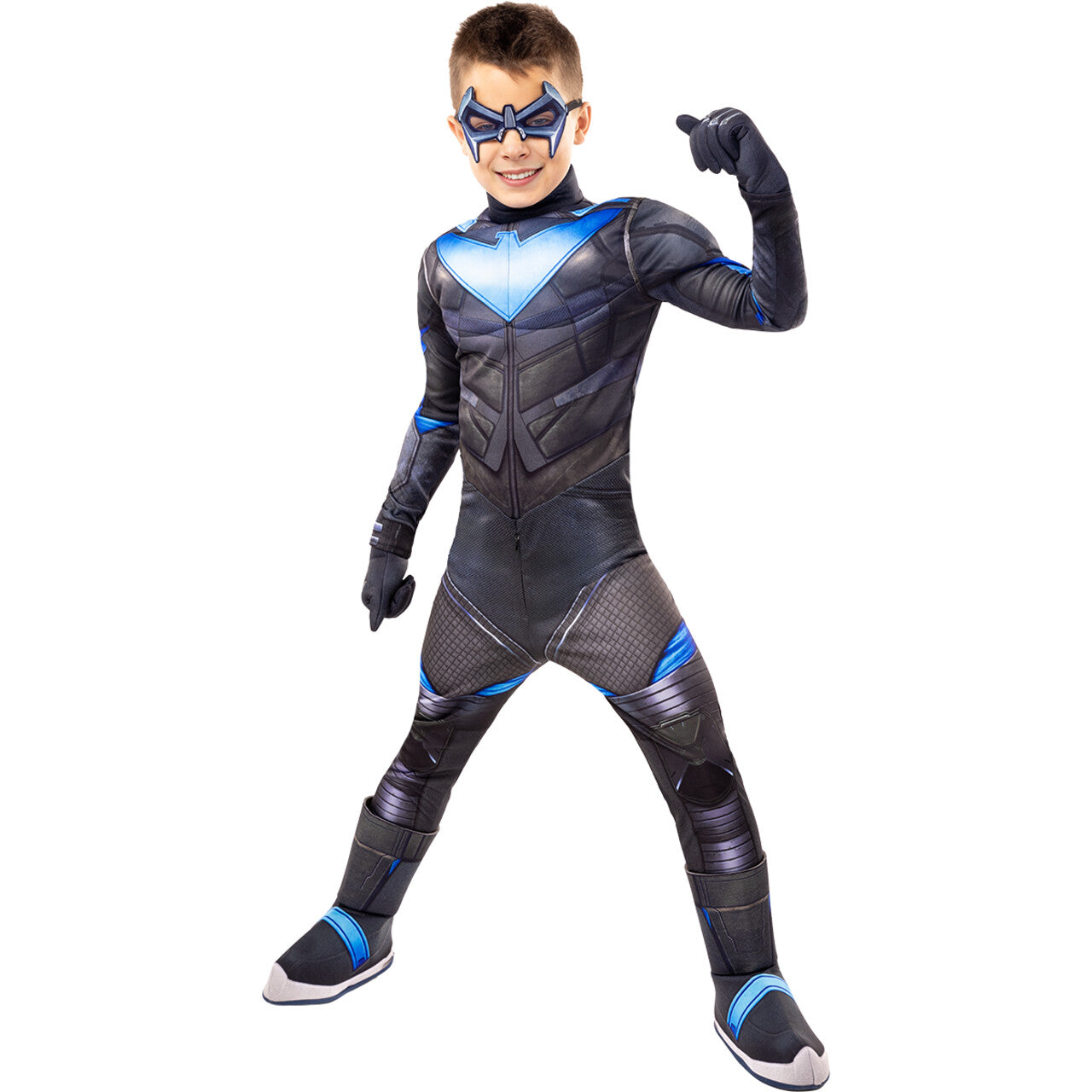 Op deze afbeelding zie je een Kostuums, van het merk Funidelia. Gotham Knights™ Nightwing Jongen Kostuum
