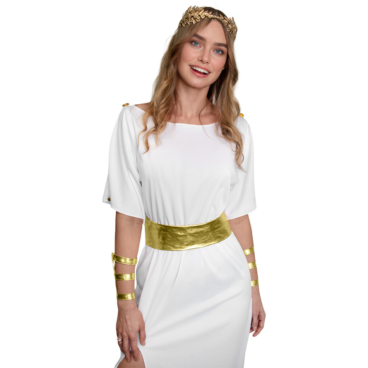 Op deze afbeelding zie je een Kostuums, van het merk Funidelia. Greek Goddess Costume For Women Vrouw Kostuum