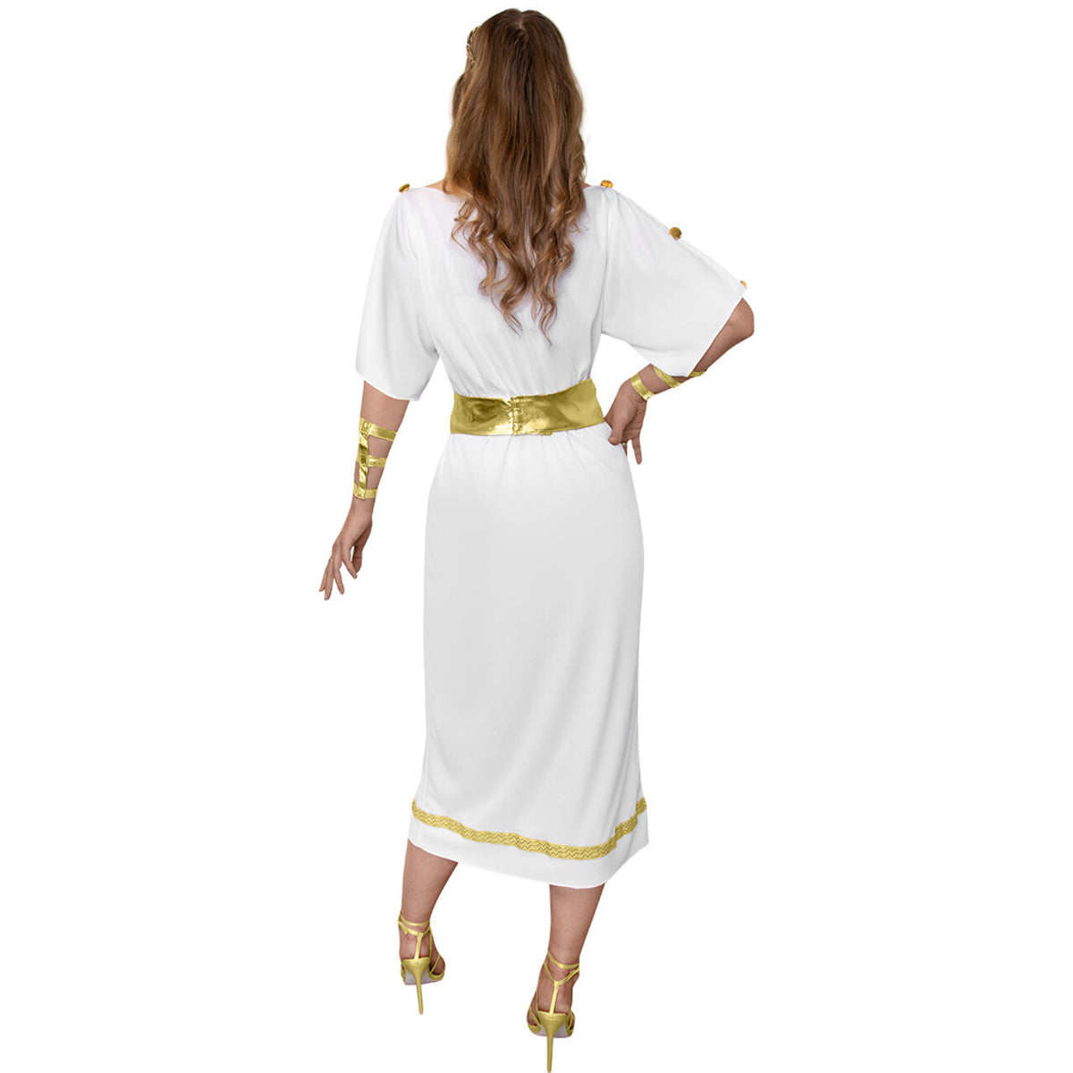 Op deze afbeelding zie je een Kostuums, van het merk Funidelia. Greek Goddess Costume For Women Vrouw Kostuum