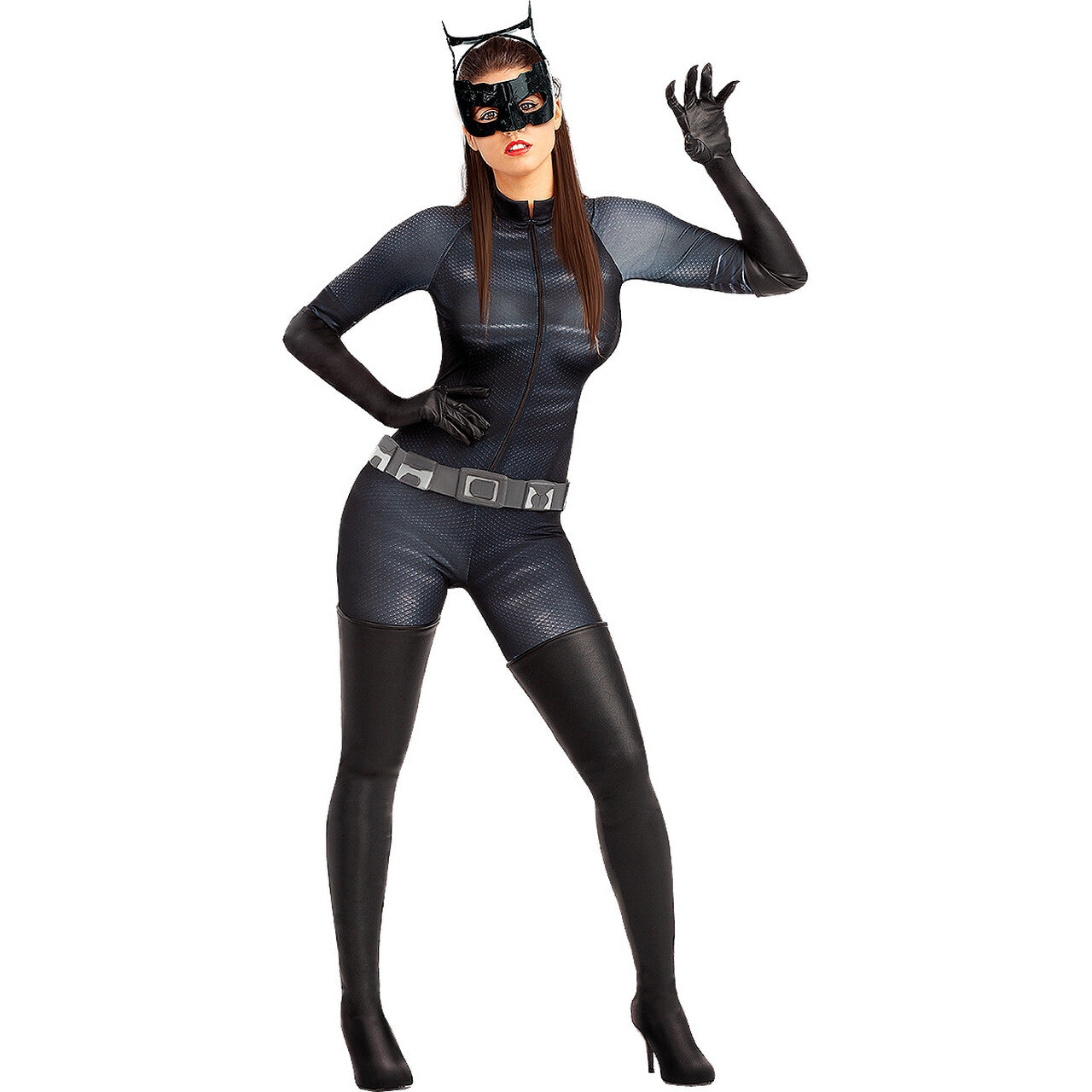 Op deze afbeelding zie je een Kostuums, van het merk Funidelia. Aantrekkelijke Catwoman Vrouw Kostuum