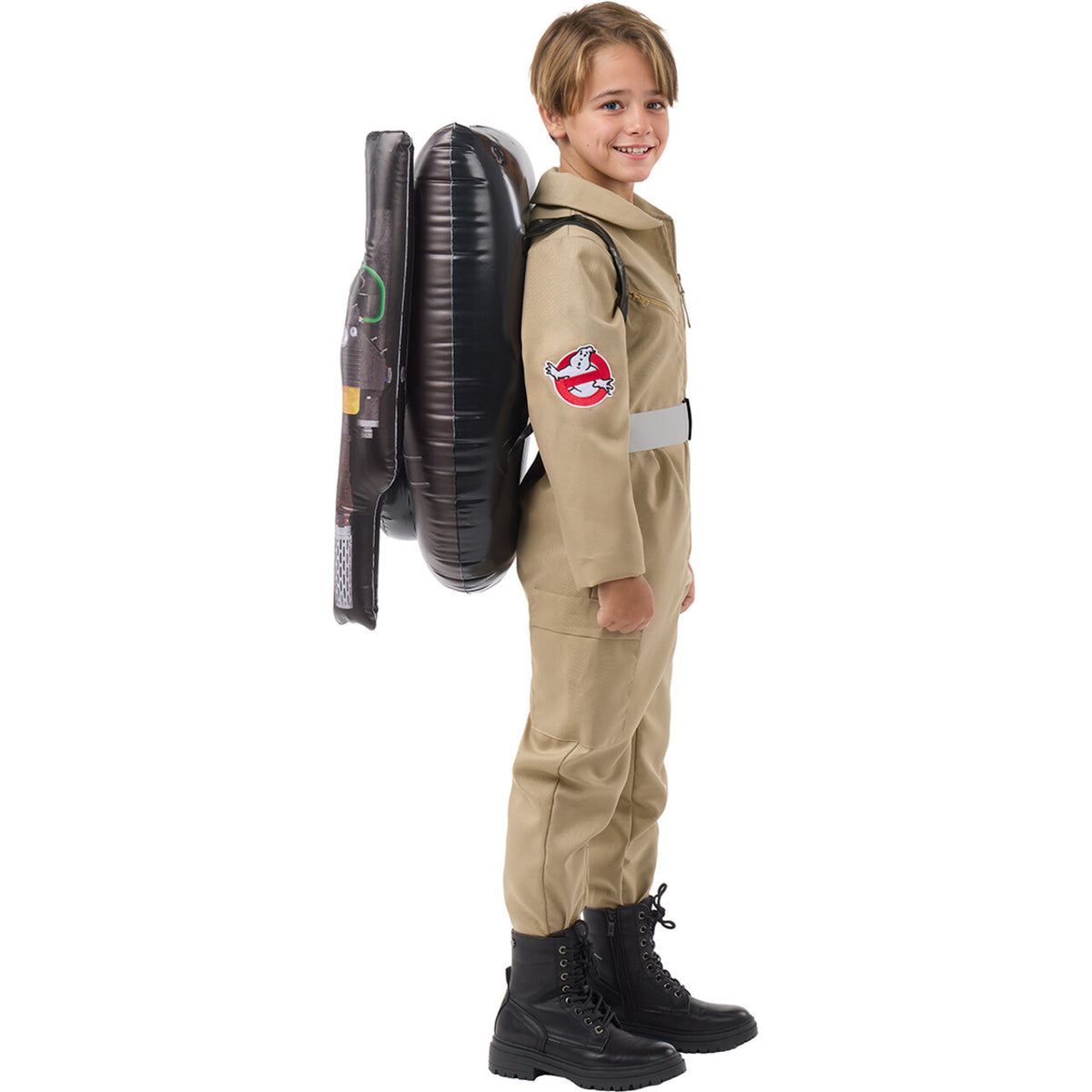 Op deze afbeelding zie je een Kostuums, van het merk Funidelia. Ghostbusters™ Ghost Hunter Kind Kostuum