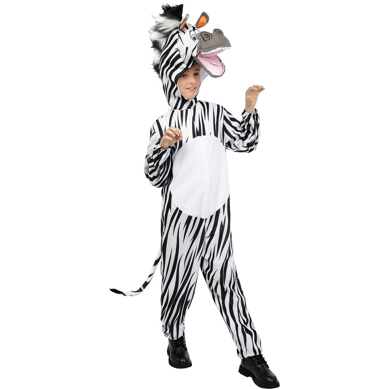Op deze afbeelding zie je een Kostuums, van het merk Funidelia. Madagascar Marty De Zebra Kind Kind Kostuum