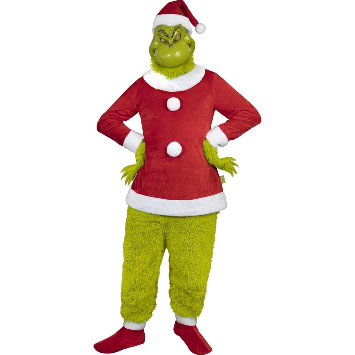 Op deze afbeelding zie je een Kostuums, van het merk Funidelia. Groene Kerstboef The Grinch Unisex Kostuum