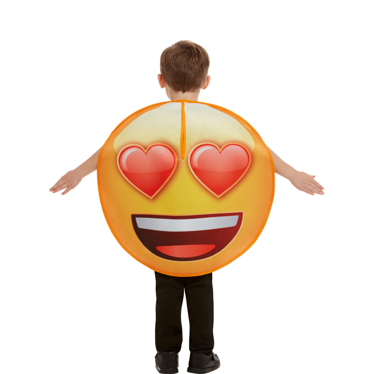 Op deze afbeelding zie je een Kostuums, van het merk Funidelia. Smoorverliefde Oog-Hartjes Emoji Kind Kostuum