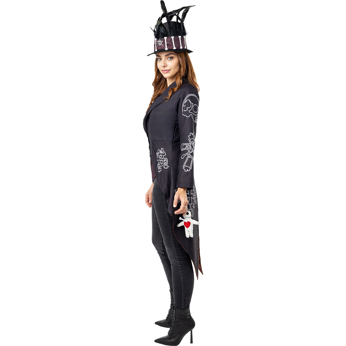 Op deze afbeelding zie je een Kostuums, van het merk Funidelia. Voodoo Skeleton Lady Vrouw Kostuum