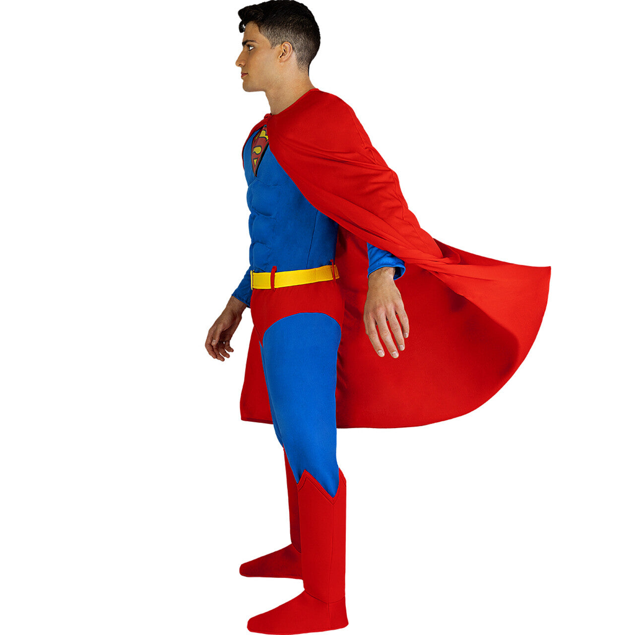Op deze afbeelding zie je een Kostuums, van het merk Funidelia. Superman On Fire Met Lichtgevend Logo Kostuum