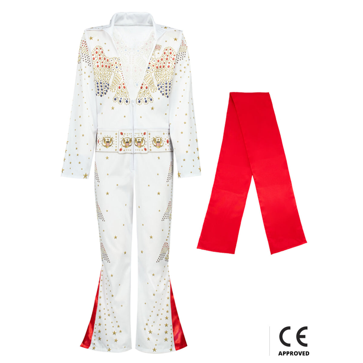 Op deze afbeelding zie je een Kostuums, van het merk Funidelia. Elvis™ The King Of Rock ’N’ Roll Jongen Kostuum
