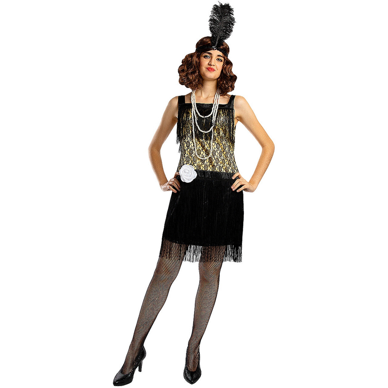 Op deze afbeelding zie je een Kostuums, van het merk Funidelia. Sapper De Flapper Jurk Vrouw