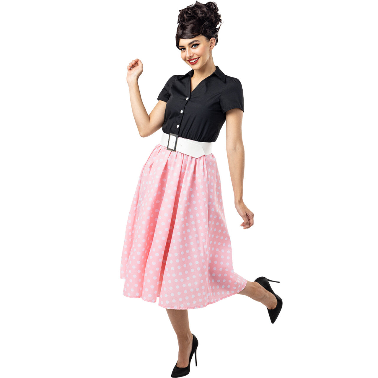 Op deze afbeelding zie je een Kostuums, van het merk Funidelia. Pretty In The 50S Jurk Vrouw