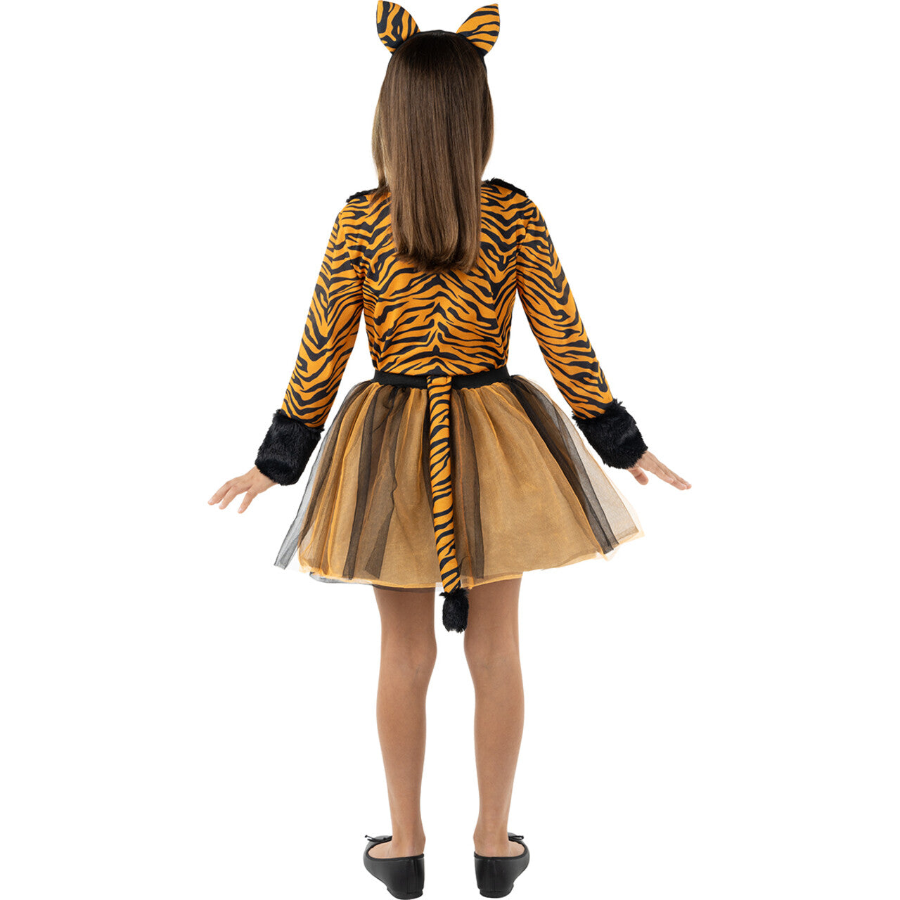 Op deze afbeelding zie je een Kostuums, van het merk Funidelia. Pretty In Stripes Tijger Meisje Kostuum