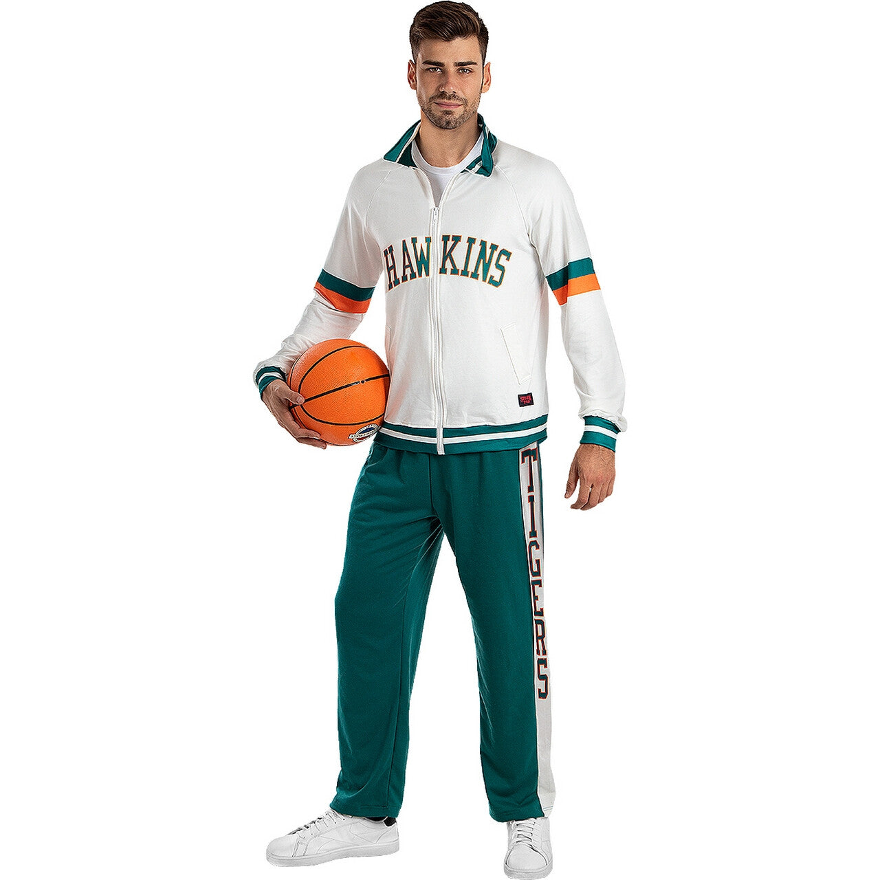 Op deze afbeelding zie je een Kostuums, van het merk Funidelia. Hawkins Basketbal Stranger Things 4 Official Netflix Vrouw Kostuum