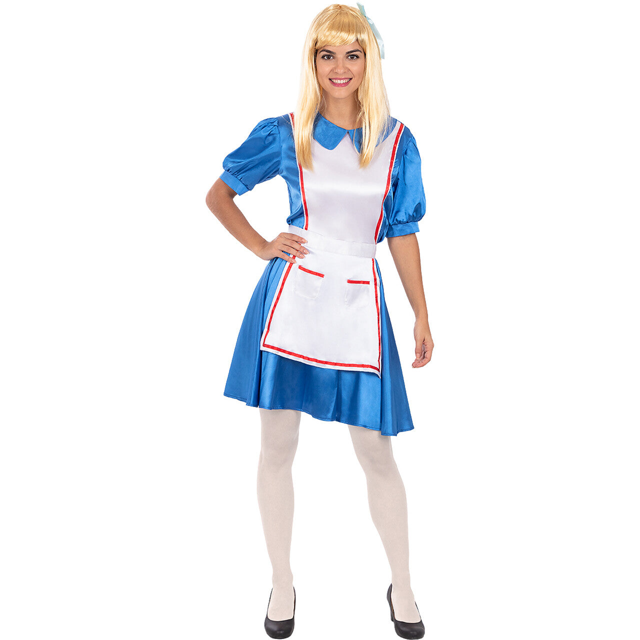 Op deze afbeelding zie je een Kostuums, van het merk Funidelia. Zoetsappige Alice In Wonderland Vrouw Kostuum