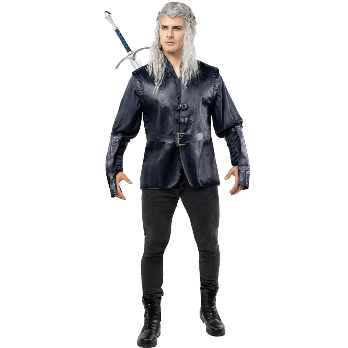 Op deze afbeelding zie je een Kostuums, van het merk Funidelia. The Witcher Geralt Man