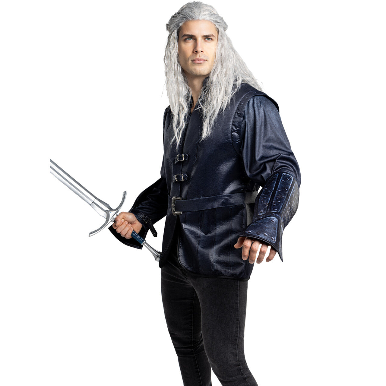 Op deze afbeelding zie je een Kostuums, van het merk Funidelia. The Witcher Geralt Man