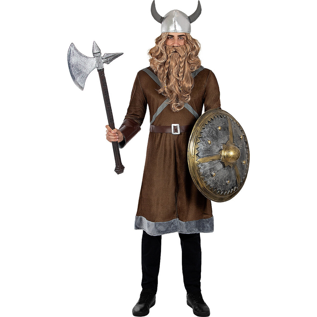 Op deze afbeelding zie je een Kostuums, van het merk Funidelia. Axel De Slayer Viking Man Kostuum