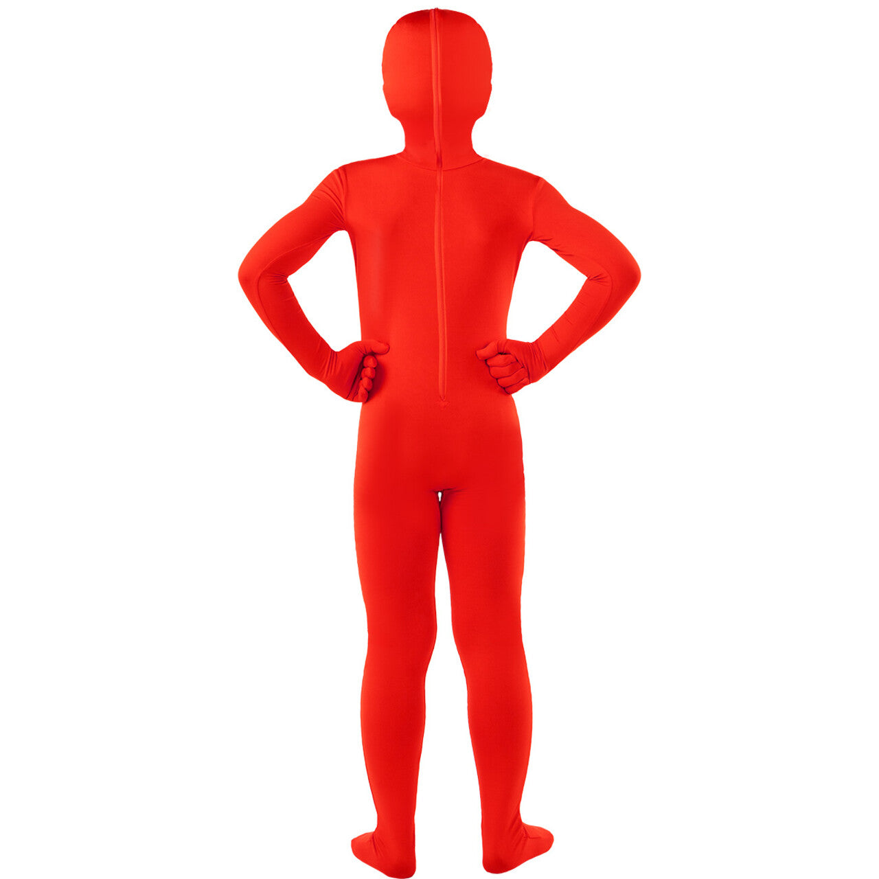 Op deze afbeelding zie je een Kostuums, van het merk Funidelia. Second Skin Red Kind Kostuum