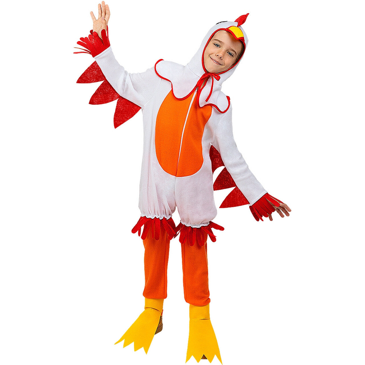 Op deze afbeelding zie je een Kostuums, van het merk Funidelia. Kippie Kippie Tok Tok Kind Kostuum